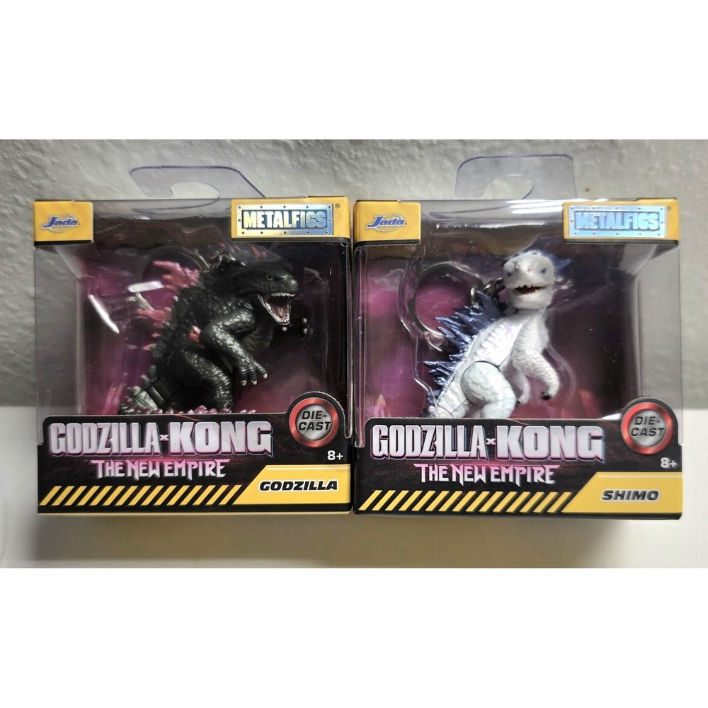 Godzilla Kong The New Empire Metalfigs - Godzilla and Shimo - Jada Key Chains